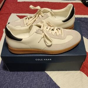 Cole Haan Men's Ivory and Black Sneakers